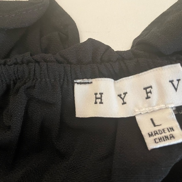 Hyfve Woman’s Black Ruched Tank Top Tie Strap Size Large NEW Bows - Picture 7 of 7